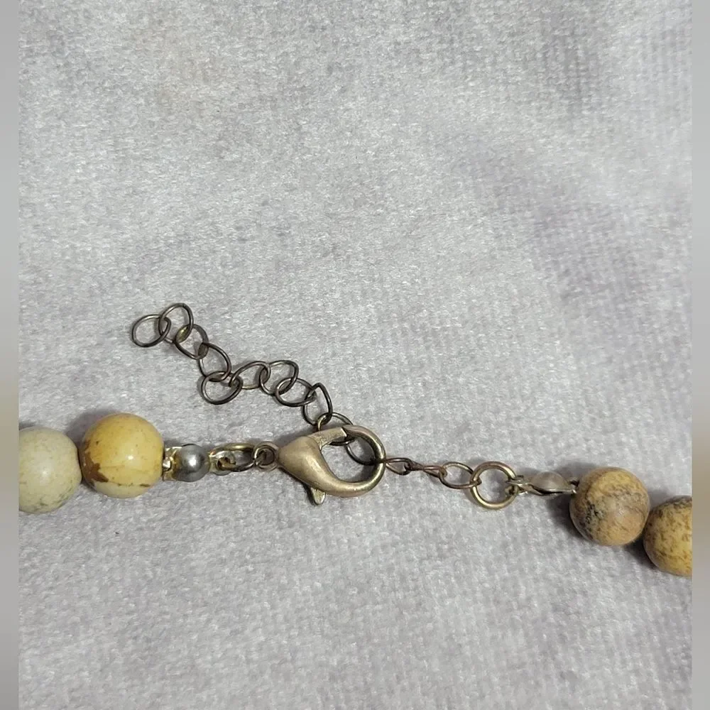 Picture‎ Jasper Earrings and Pendant Necklace